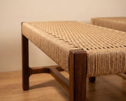Silvertop Bench – Handwoven Danish Cord & Solid Timber