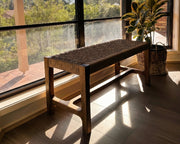 Silvertop Bench – Handwoven Danish Cord & Solid Timber