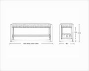 Cordeaux Bench - Entryway Storage & Danish Cord